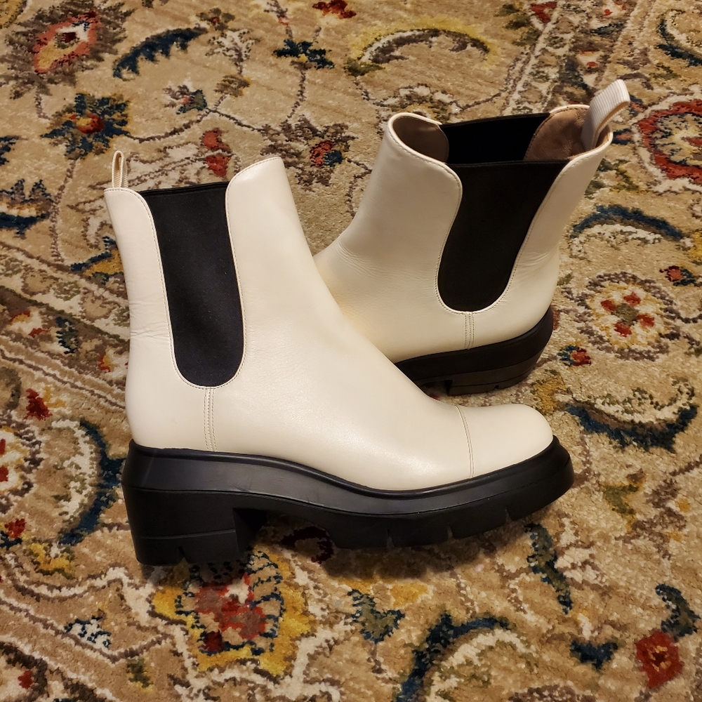 Stuart Weitzman Norah Oat Platform Block Heel Che… - image 4